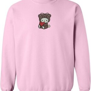 Hello Kitty Valentines Bear Embroidered Sweater